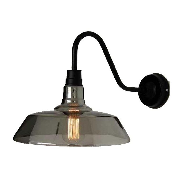 Απλίκα Knossos WL3130 φουμέ γυαλί 35x35x30 Casa Vogue