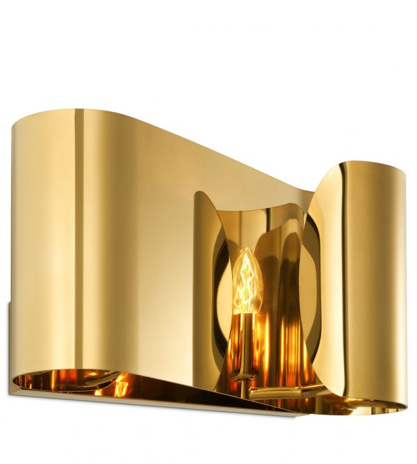 Απλίκα Cash από χρυσό μέταλλο - 38 x H.21 x D.11 cm- Casa Vogue