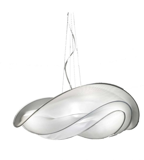 Φωτιστικό Chips από λευκό ύφασμα -1x24w – CFL R7s - διαστ. Ø110 H35cm - Italamp